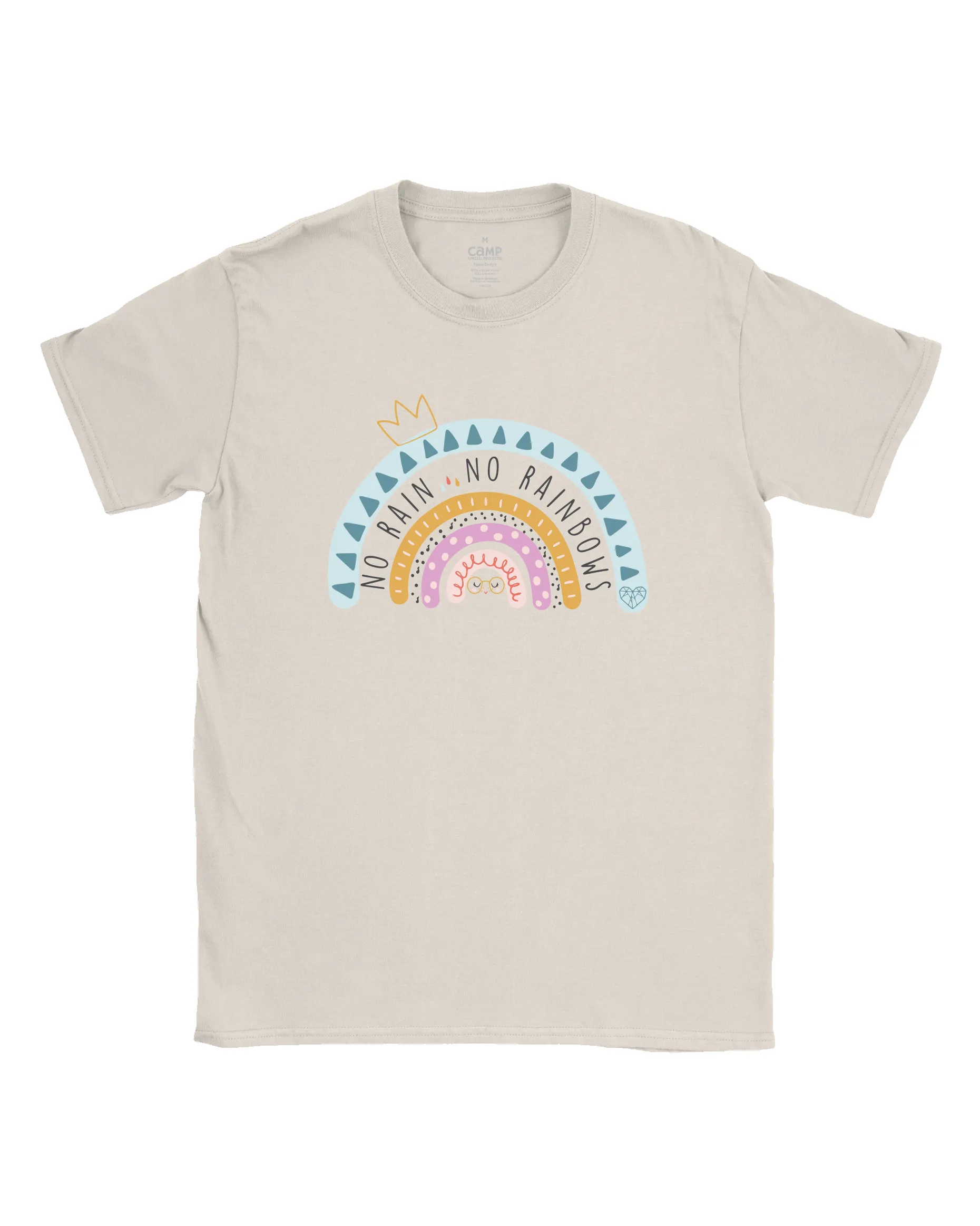 No Rain No Rainbows T-Shirt - Bone sold by Camp Brand Goods