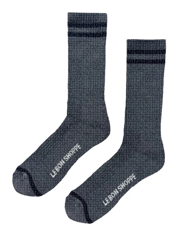 Extended Boyfriend Socks Charcoal sold by Camp Brand Goods
