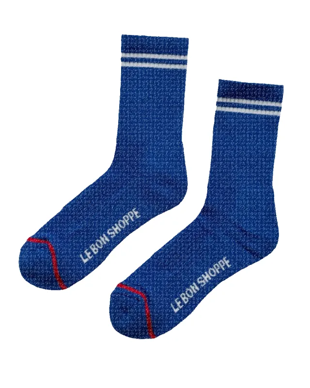 Boyfriend Socks Cobalt sold by Camp Brand Goods