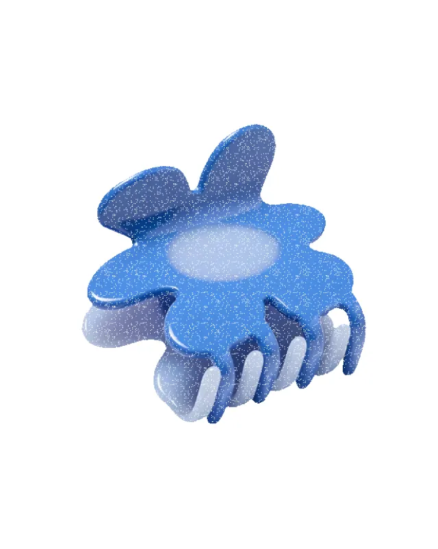 Flower Claw in Periwinkle + Blue sold by Camp Brand Goods