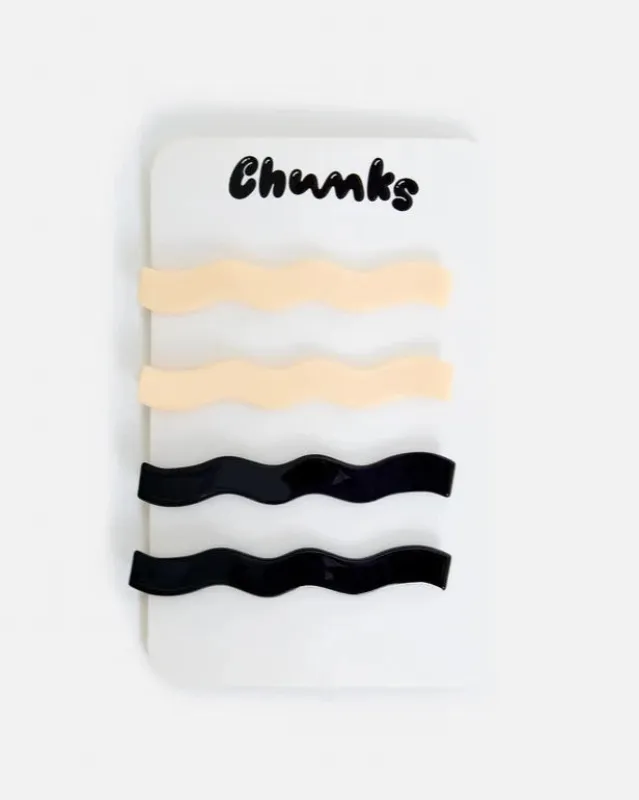 Slides in Wavy Cream + Black made by Camp Brand Goods