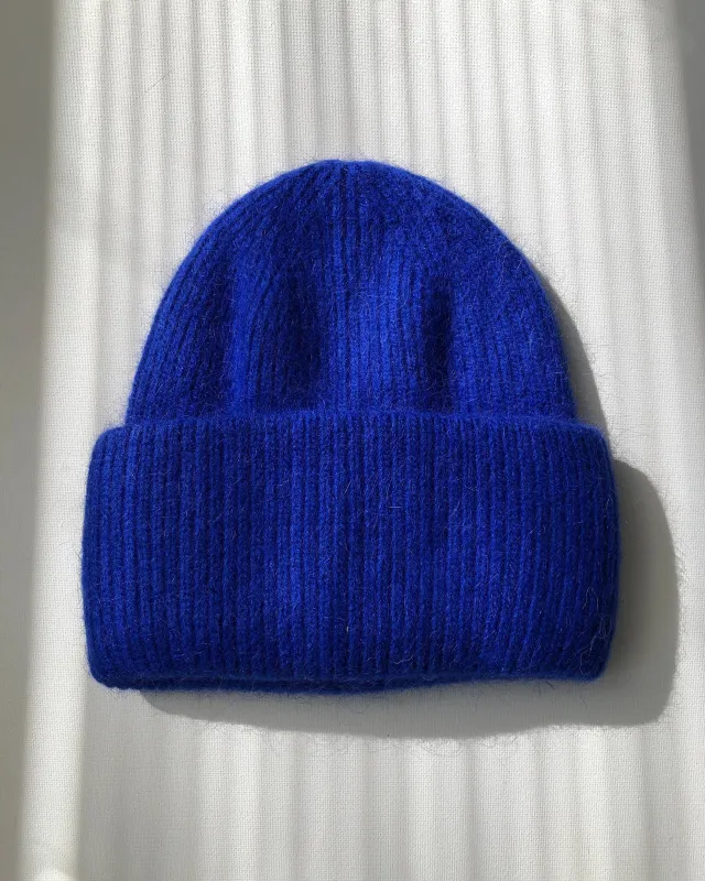 Royal Angora Wool Beanie - Royal Blue sold by Camp Brand Goods