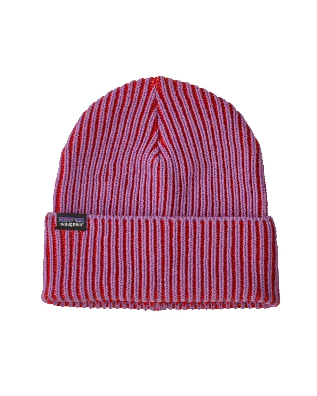 Fishermans Rolled Beanie Contrast Stripe: Brisk Purple sold by Camp Brand Goods