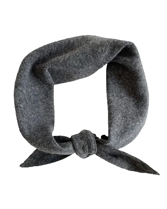Fuzzy Wool Cravat Scarf Dark Grey sold by Camp Brand Goods