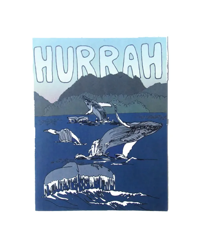 Hurrah Whales Card made by Camp Brand Goods