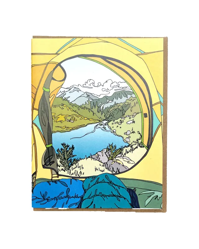 Tent Views Camping Card made by Camp Brand Goods