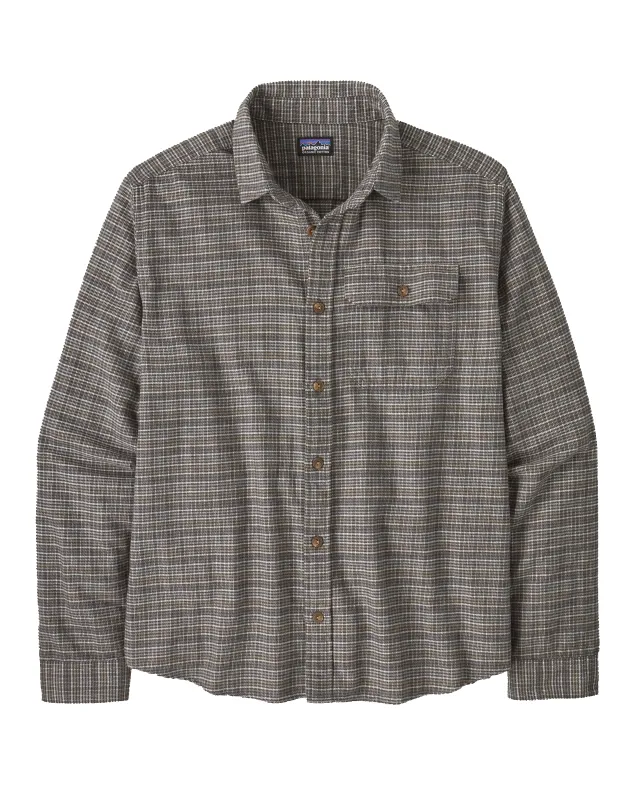 Men's Longsleeve Lightweight Fjord Flannel Shirt Tracks: Noble Grey sold by Camp Brand Goods