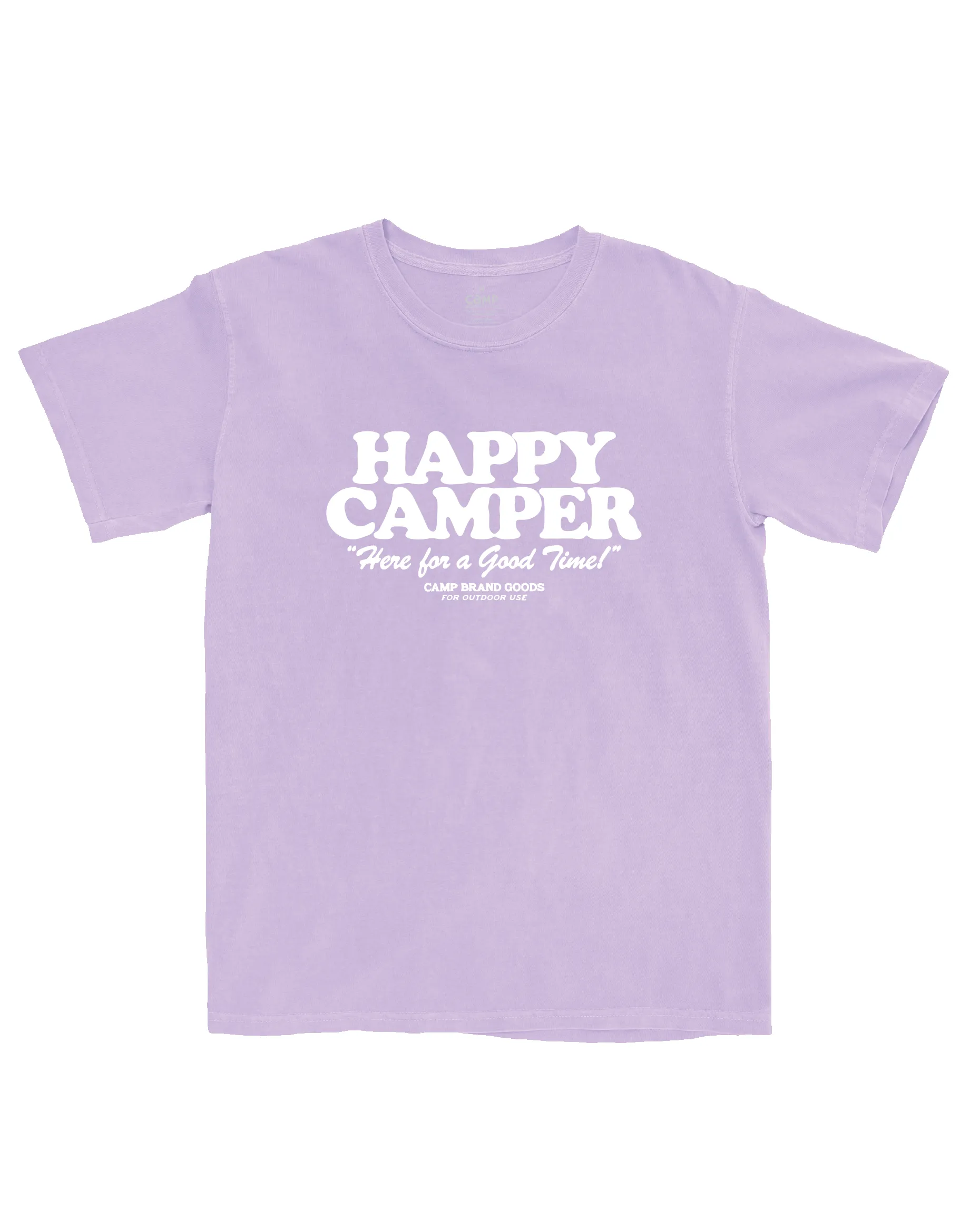Happy Camper Vintage Tee - Faded Lilac sold by Camp Brand Goods