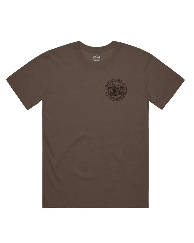 Wilderness Division T-Shirt - Heather Brown sold by Camp Brand Goods