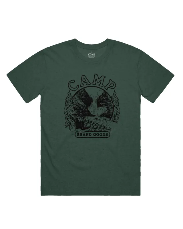 Bear Falls T-Shirt - Heather Forest sold by Camp Brand Goods
