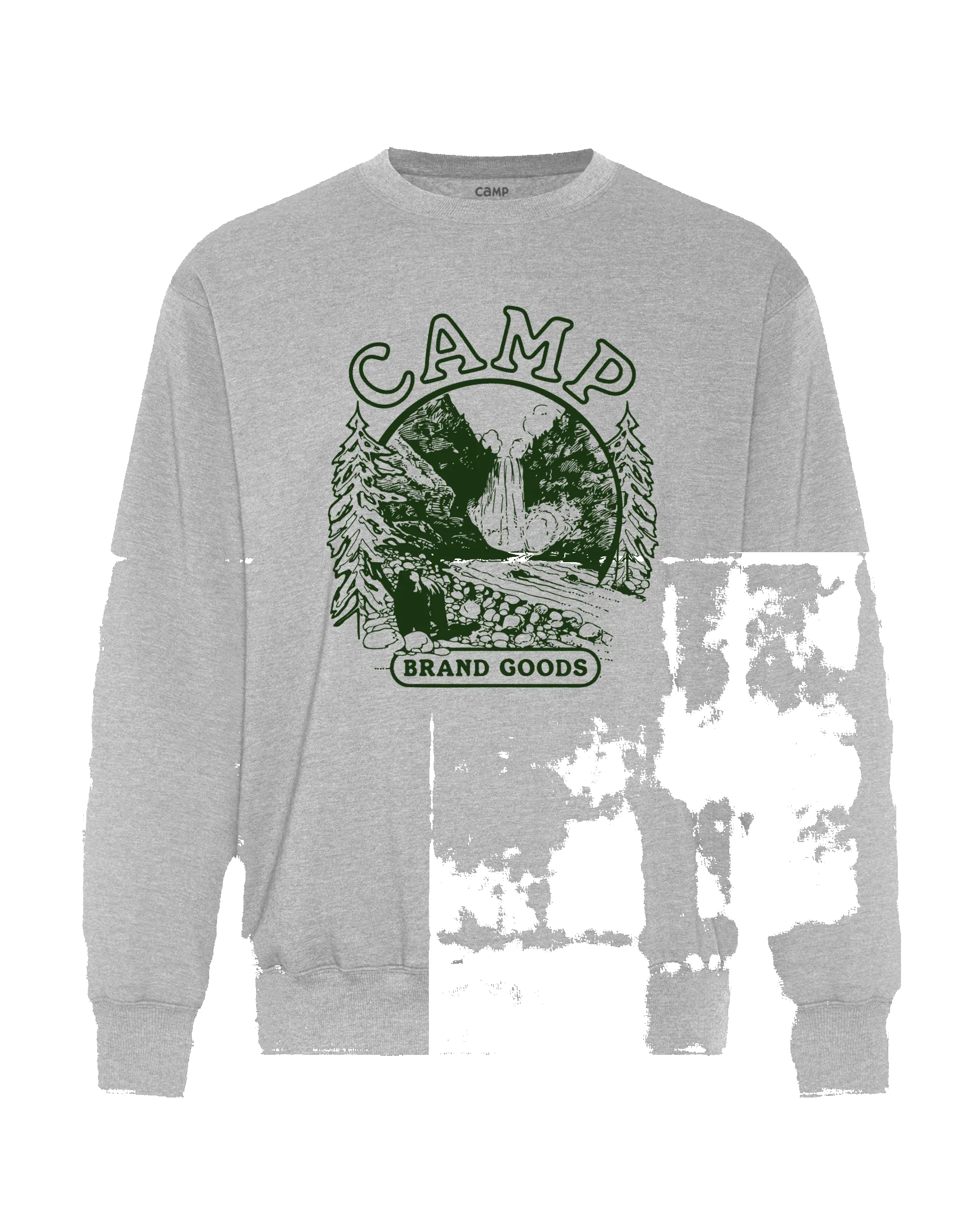 Bear Falls Everyday Crewneck - Heather Grey sold by Camp Brand Goods