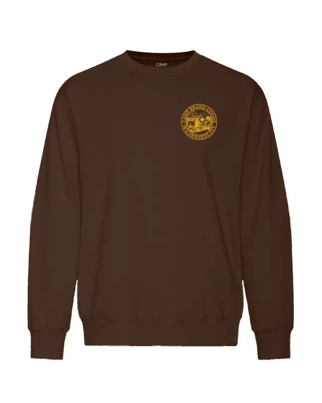 Wilderness Div. Everyday Crewneck - Coffee sold by Camp Brand Goods