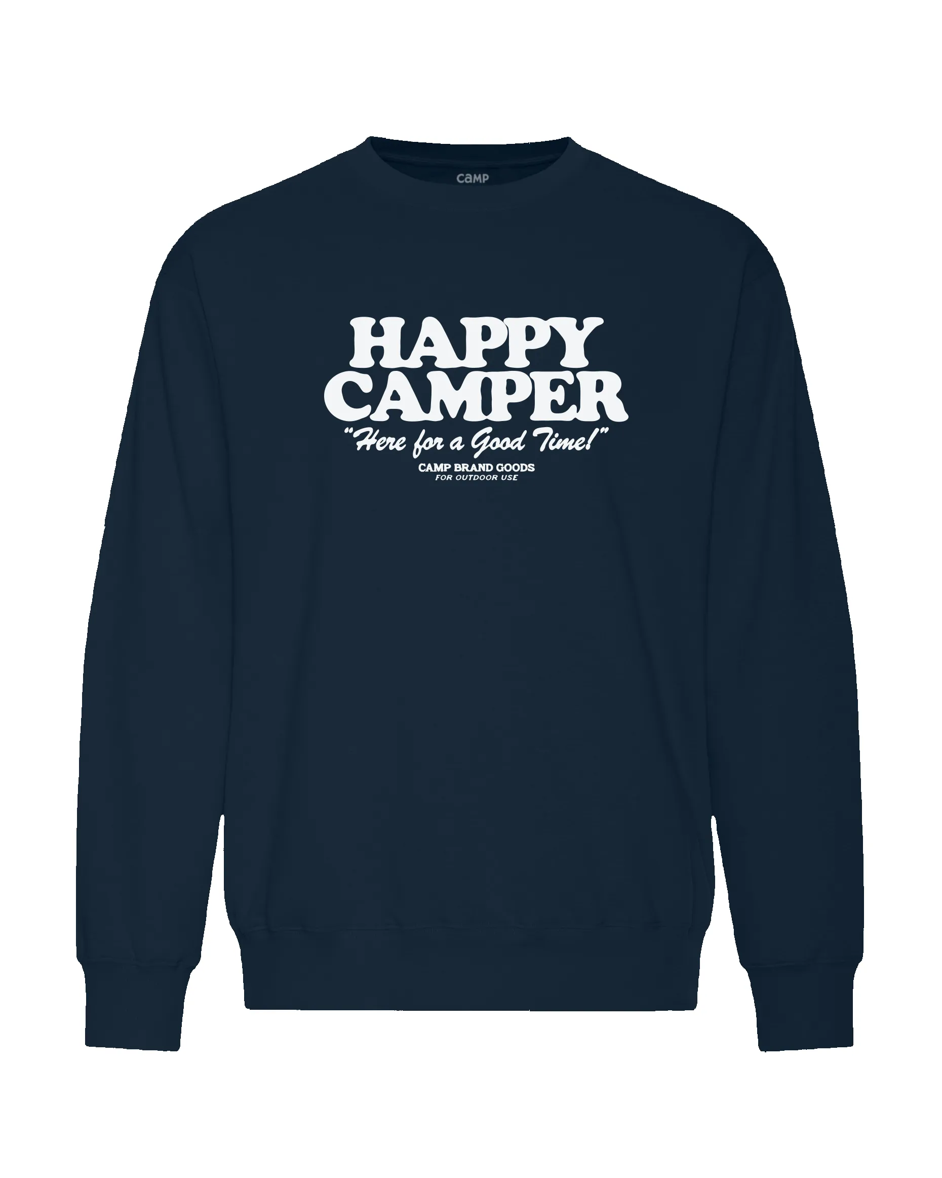 Happy Camper Everyday Crewneck - Midnight Blue sold by Camp Brand Goods