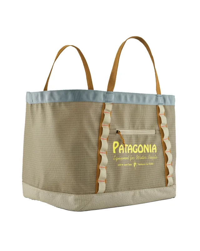 Black Hole Gear Tote Water People Banner: Weathered Stone made by Patagonia