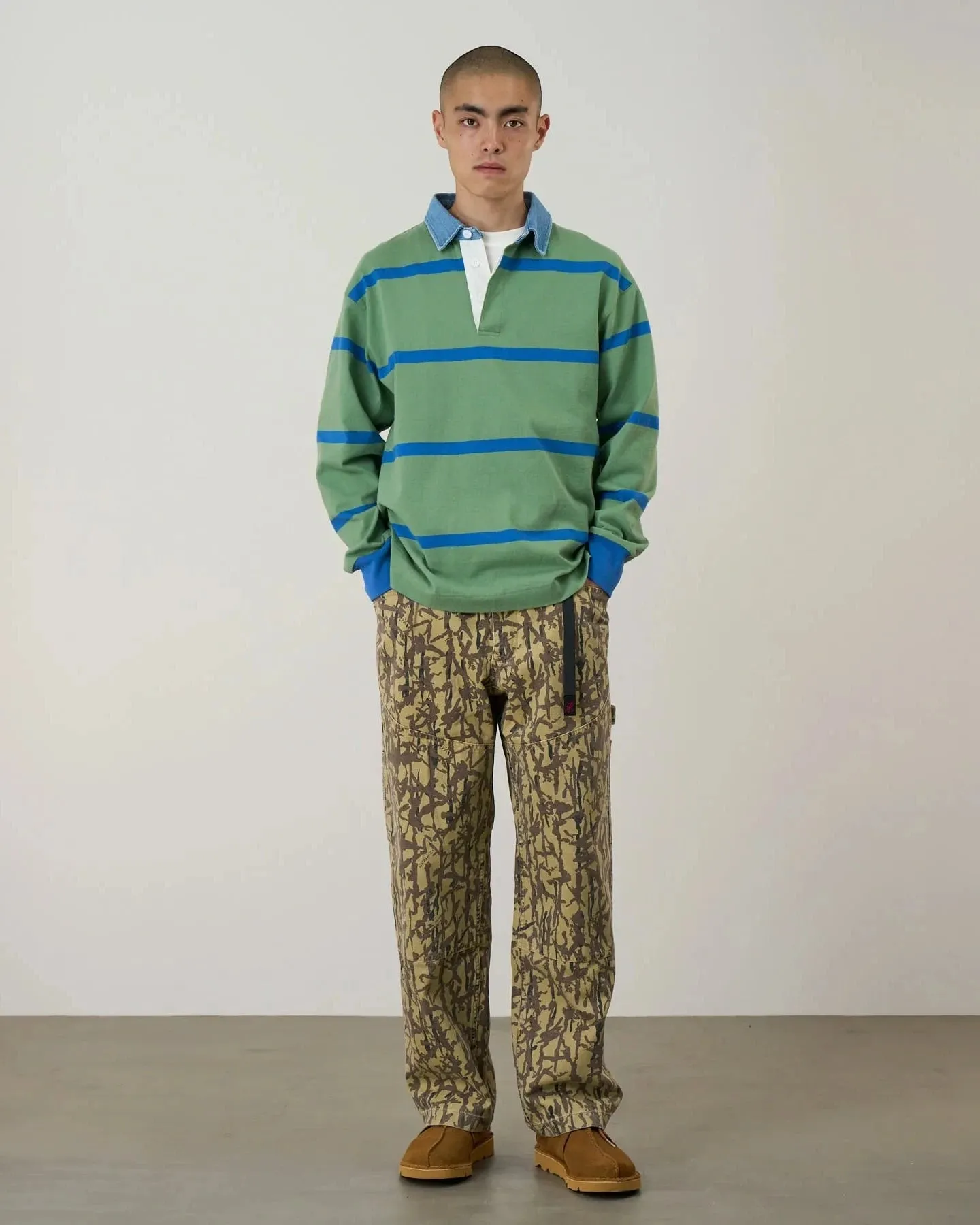 Langdon Rugby Shirt Olive/Blue sold by Camp Brand Goods product image thumbnail 2