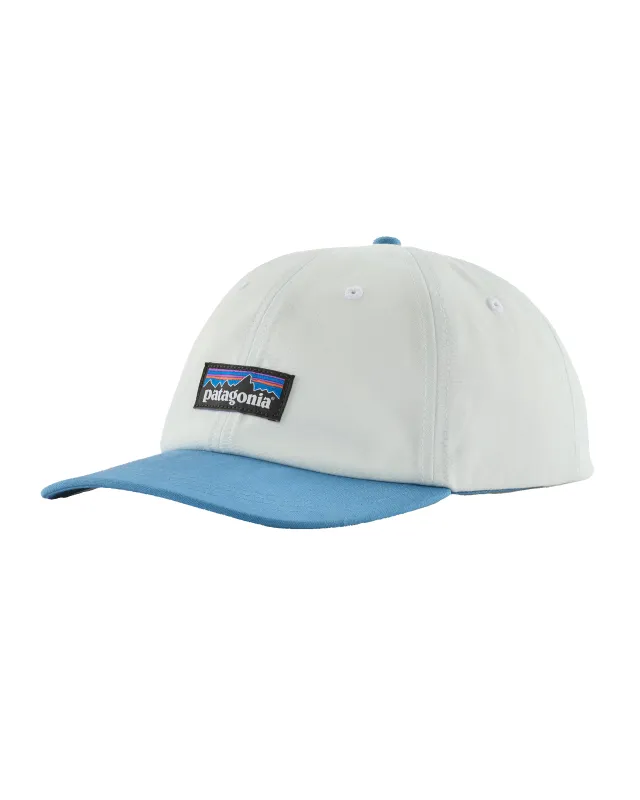 P-6 Label Trad Cap Birch White w/ Shore Blue made by Patagonia