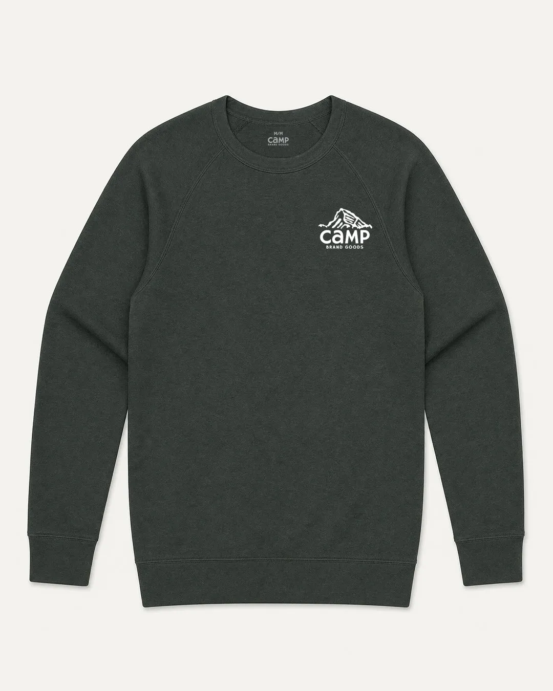 Peak Logo Original Crewneck - Heather Forest sold by Camp Brand Goods