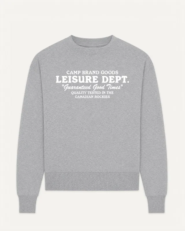 Leisure Dept. W's Everyday Crewneck - Heather Grey made by Camp Brand Goods
