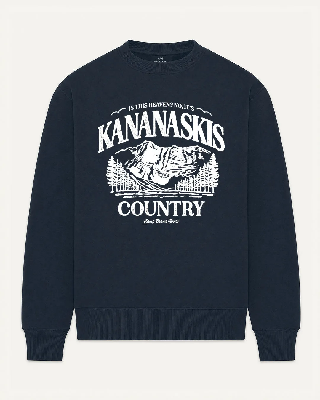 Kananaskis Vintage Crewneck - Navy sold by Camp Brand Goods