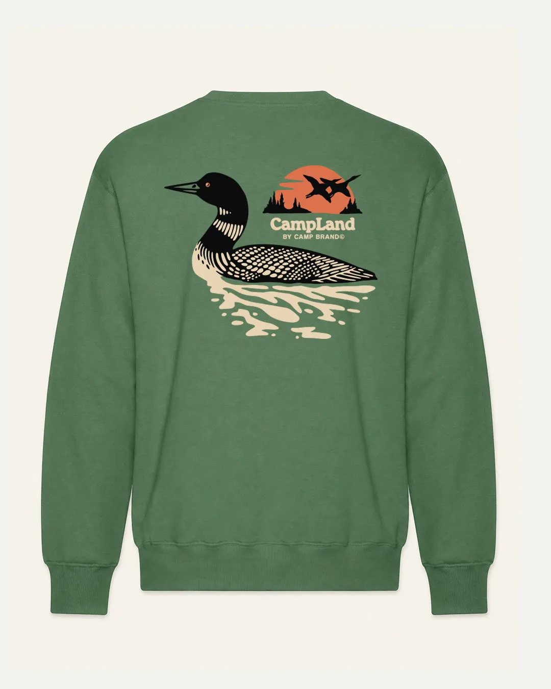 Loon Lake Everyday Crewneck - Balsam Green sold by Camp Brand Goods