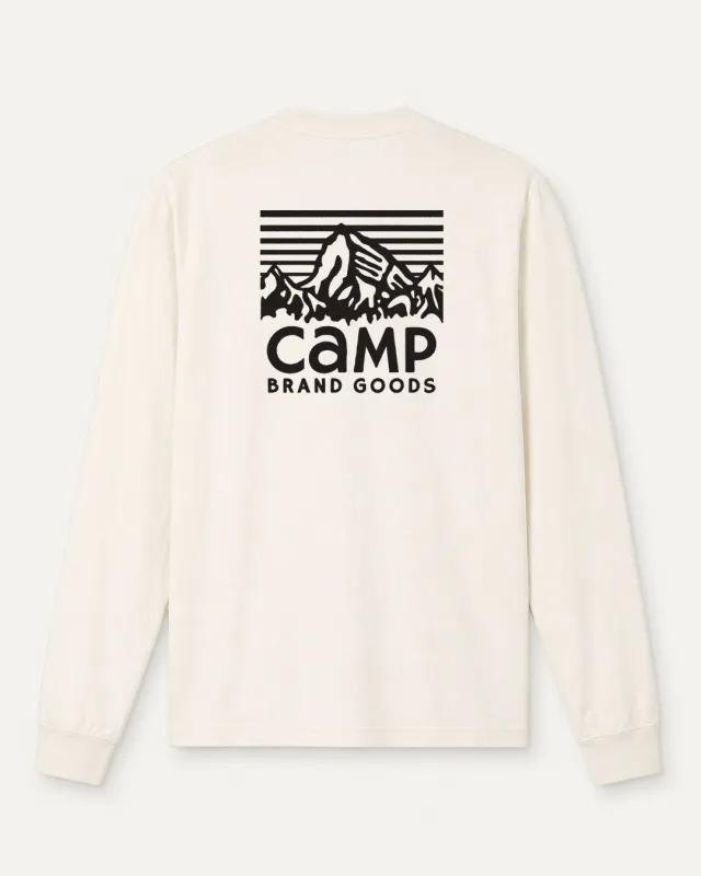 Heritage Logo Vintage Longsleeve - Off White made by Camp Brand Goods