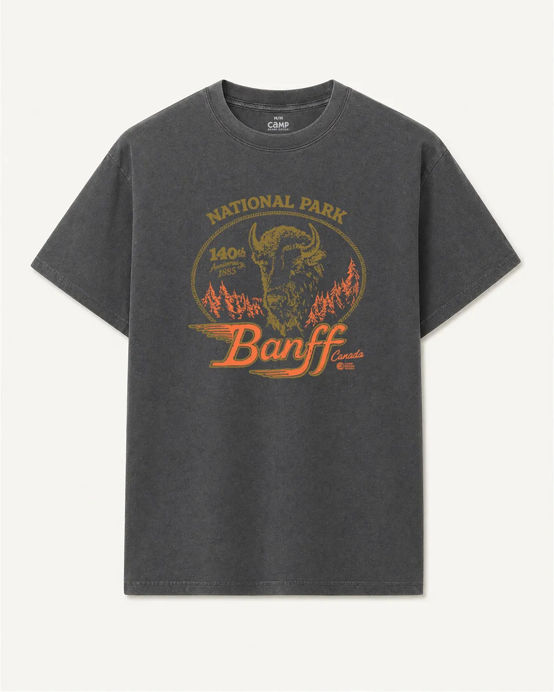 Banff Bison Vintage T-Shirt - Faded Black sold by Camp Brand Goods