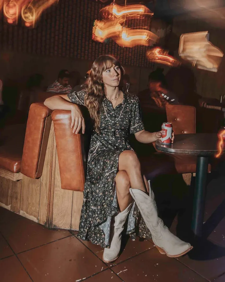 La Dahlia Dress - Black Floral sold by Camp Brand Goods product image thumbnail 4