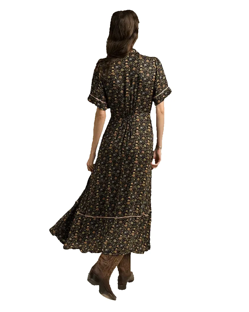 La Dahlia Dress - Black Floral sold by Camp Brand Goods product image thumbnail 2