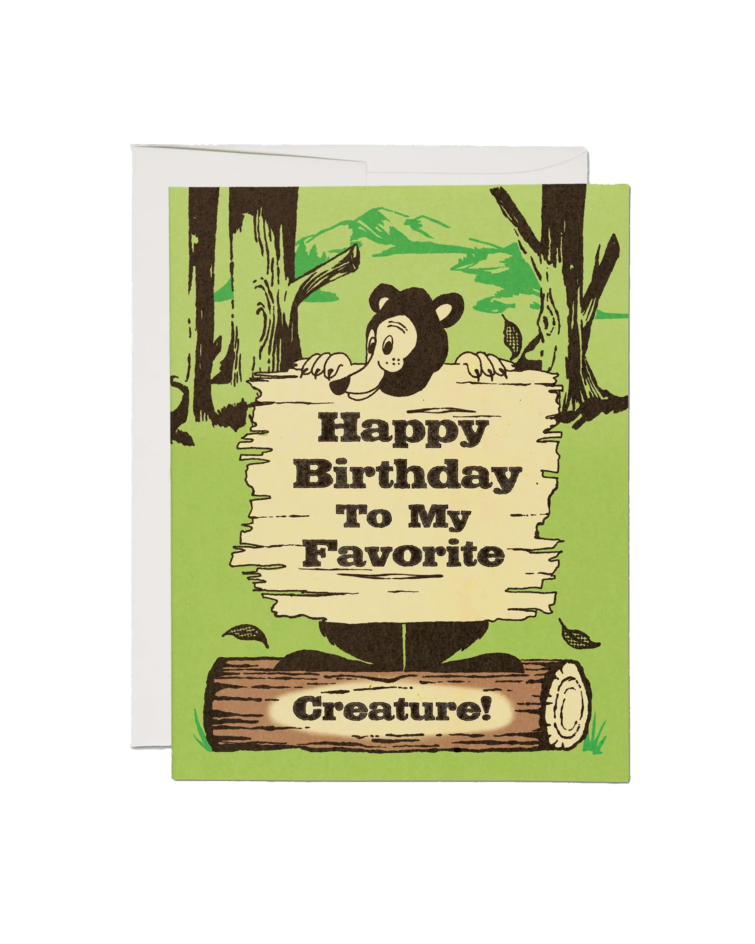 Bear Announcement Birthday Card sold by Camp Brand Goods