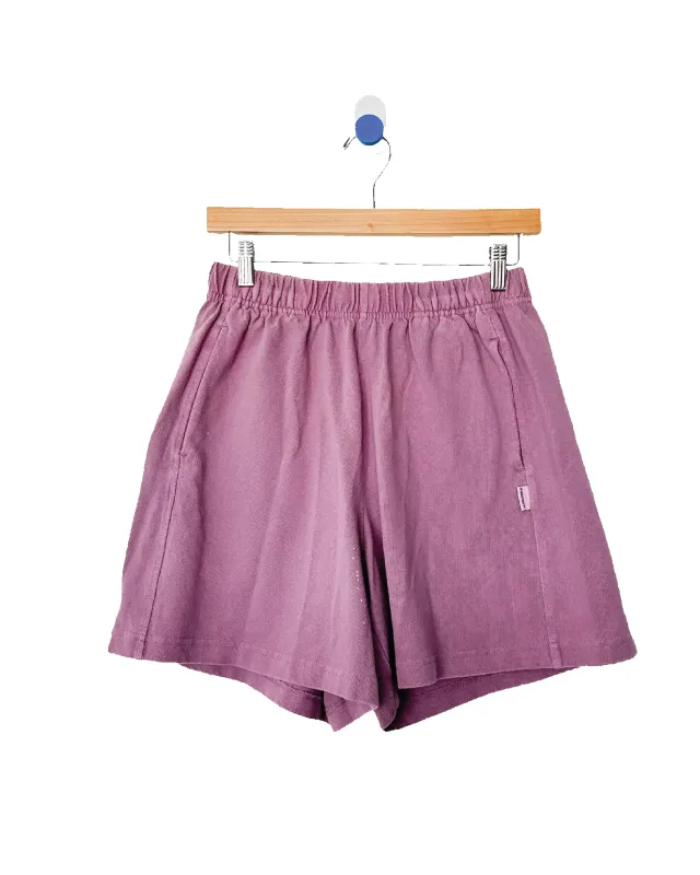 Flared Basketball Shorts Dusty Lilac made by Le Bon Shoppe