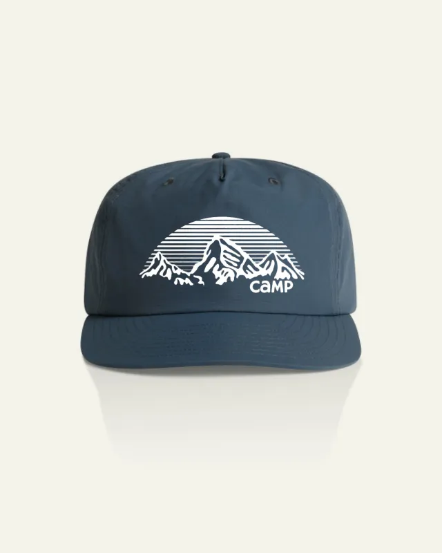 Mountain Arch Nylon Camp Hat - Petrol Blue made by Camp Brand Goods