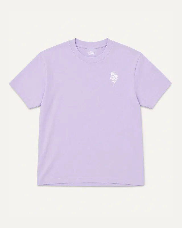 Wildflowers W's Vintage T-Shirt - Faded Lilac made by Camp Brand Goods