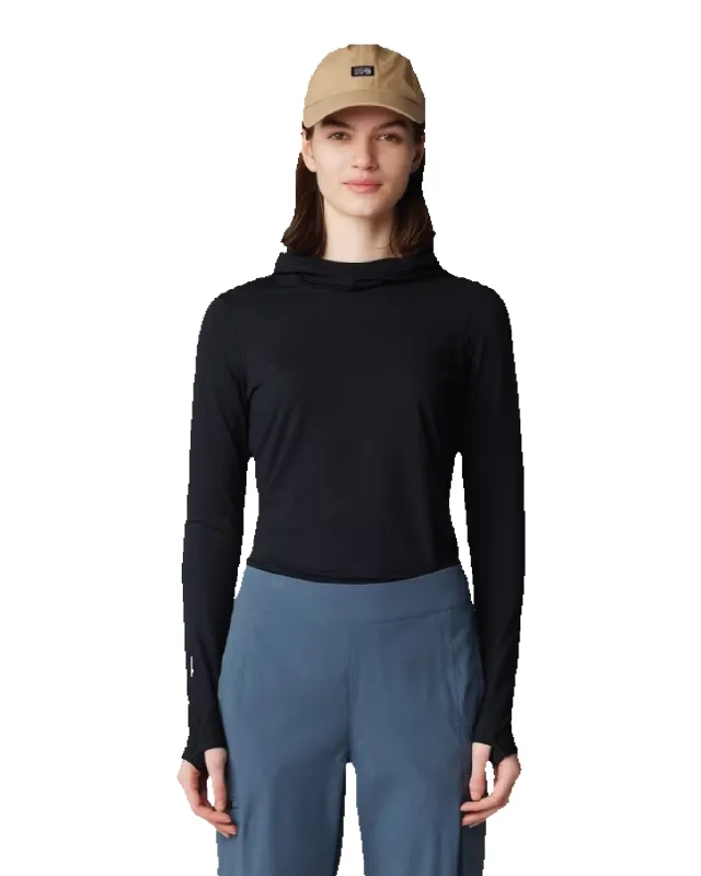 Women's Butter Up Long Sleeve Hoody - Black made by Mountain Hardwear