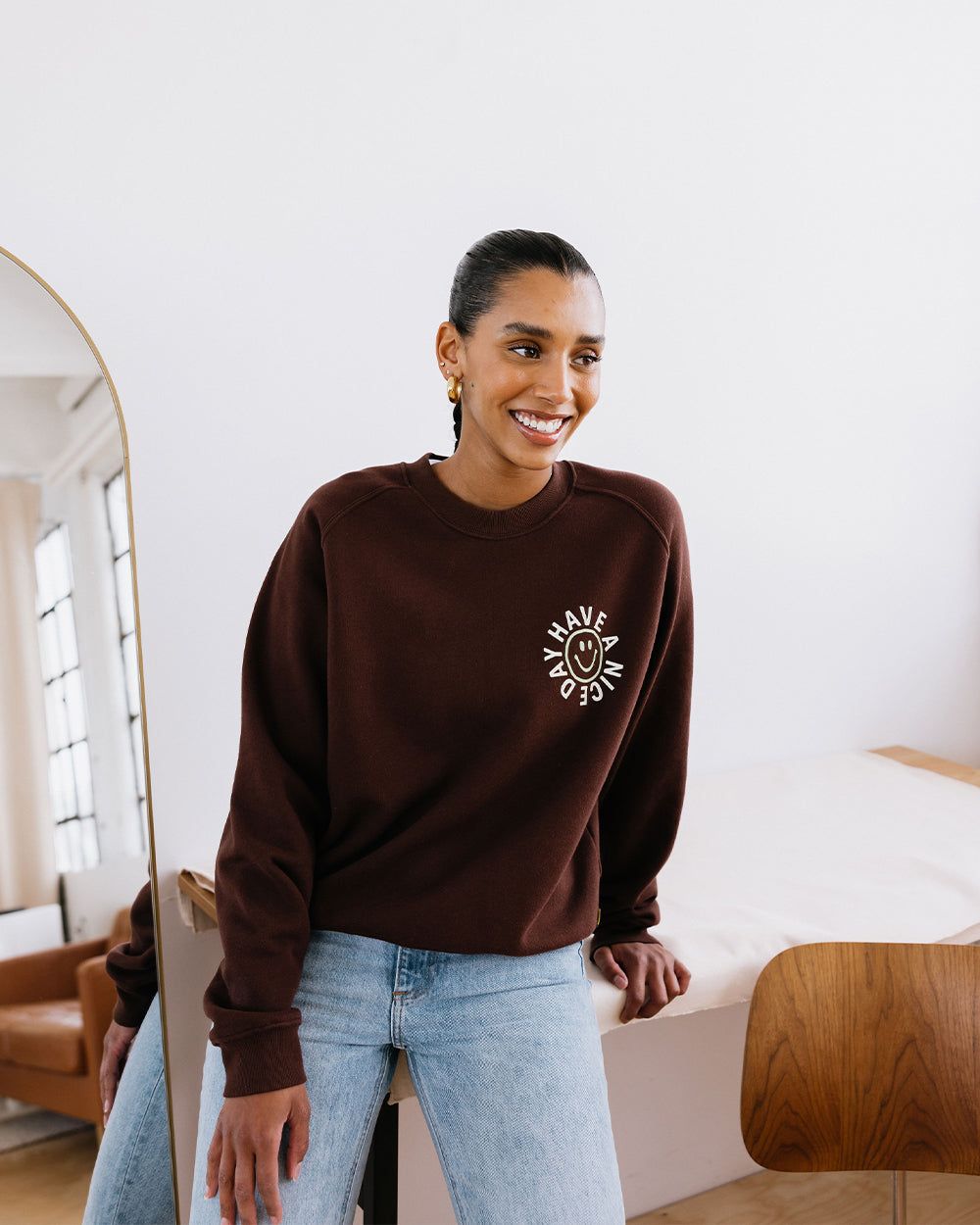 Nice Day Box-Cut Sweatshirt sold by Camp Brand Goods product image thumbnail 3