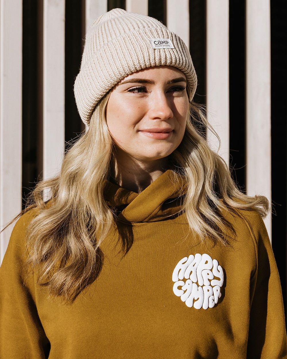 Happy Camper Crest Box-Cut Hoodie sold by Camp Brand Goods product image thumbnail 3