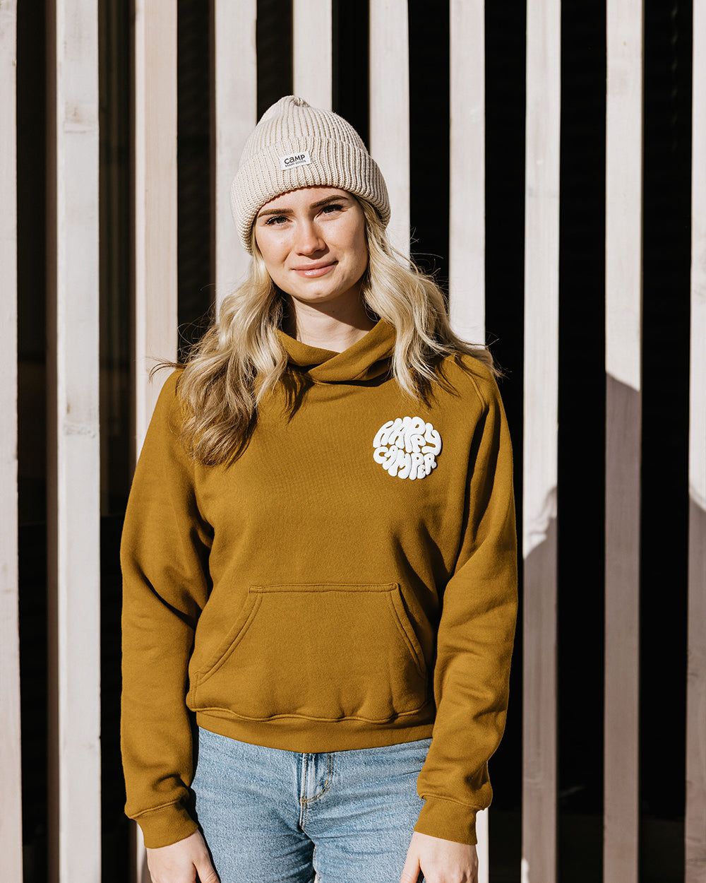 Happy Camper Crest Box-Cut Hoodie sold by Camp Brand Goods product image thumbnail 2