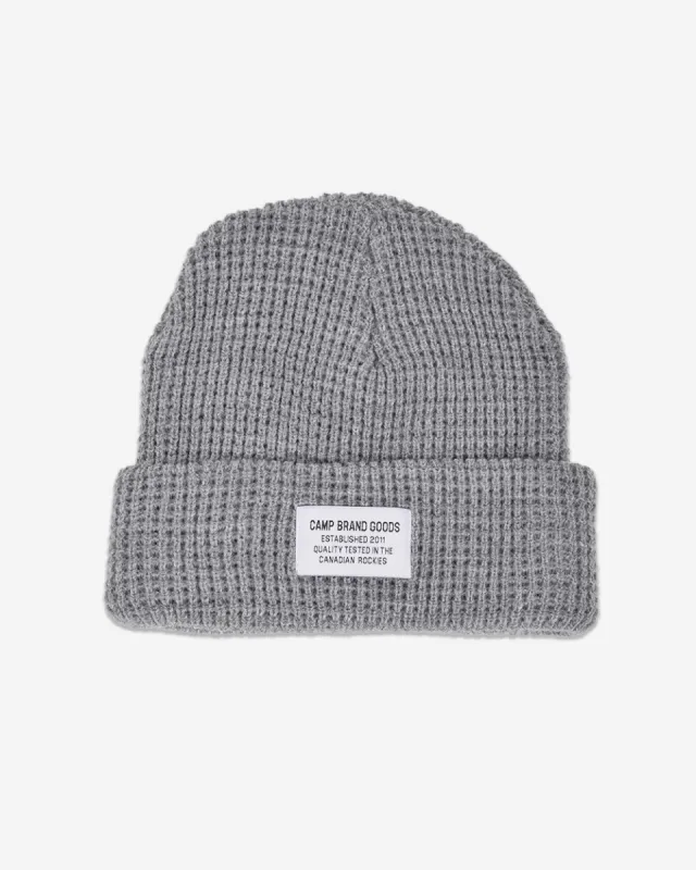 Camp Waffle Toque - Heather Grey sold by Camp Brand Goods