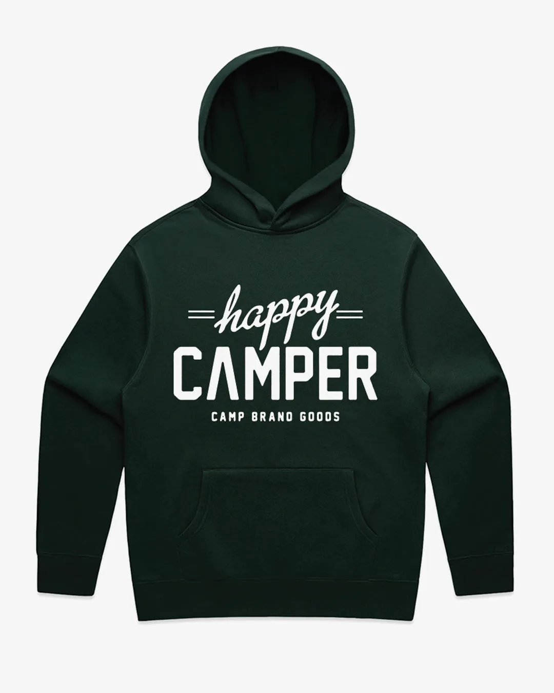 Happy Camper Hoodie - Pine Green sold by Camp Brand Goods