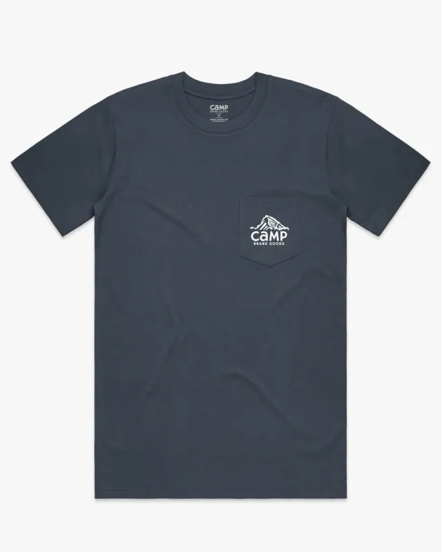Peak Logo Pocket Tee sold by Camp Brand Goods