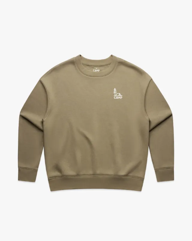 In Tents Womens Crew - Sand sold by Camp Brand Goods