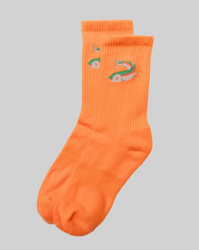 Fish Out of Water Crew Sock Orange sold by Camp Brand Goods