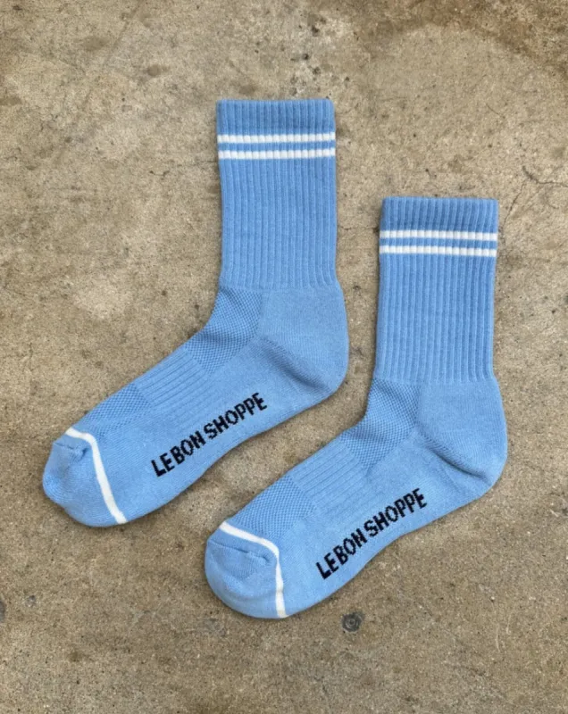 Boyfriend Socks French Blue sold by Camp Brand Goods