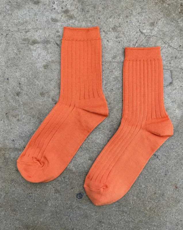 Her Socks Tangerine sold by Camp Brand Goods