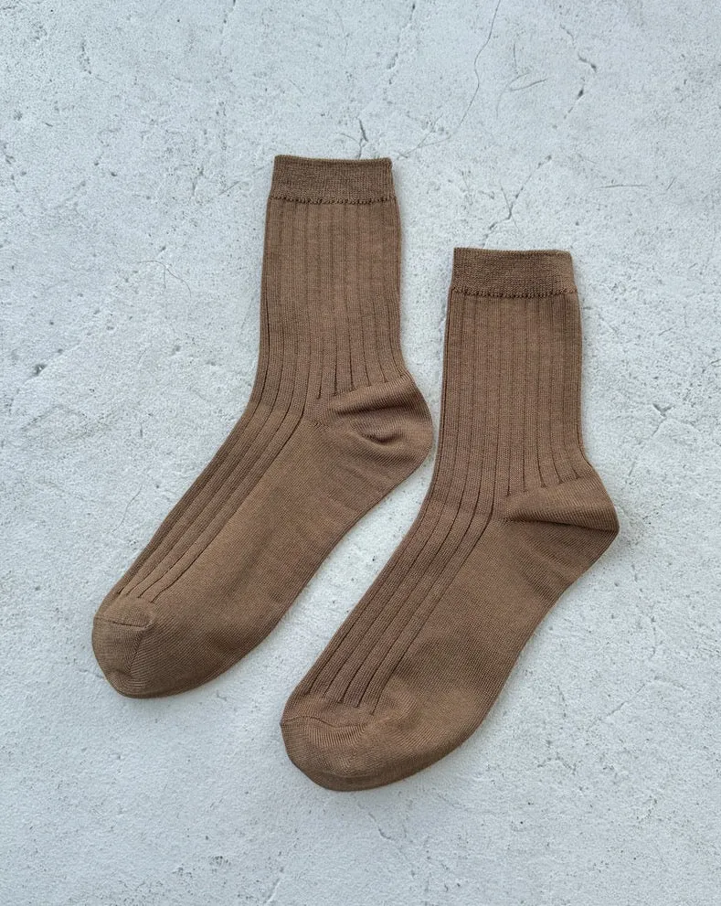 Her Socks Dark Tan sold by Camp Brand Goods