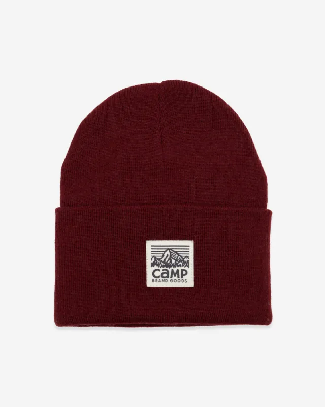 Heritage Logo Toque - Burgundy sold by Camp Brand Goods