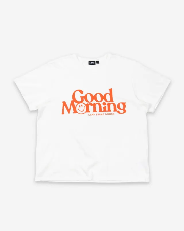 Womens Boxy T-Shirt - Good Morning sold by Camp Brand Goods