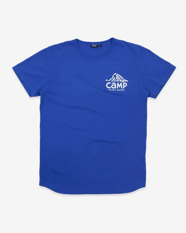 Peak Logo Curved Hem T-Shirt sold by Camp Brand Goods