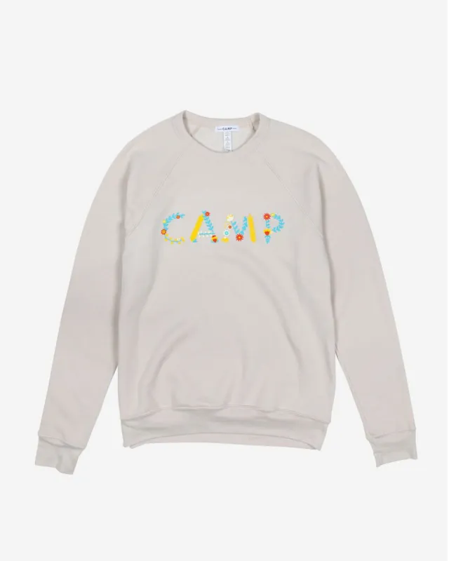 Flower Logo Unisex Sweatshirt sold by Camp Brand Goods