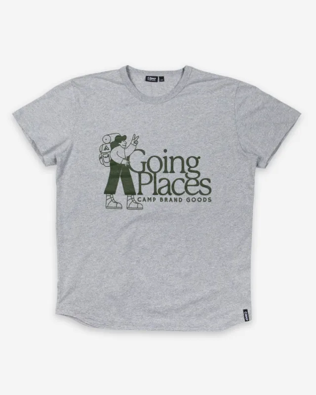 Going Places Curved Hem T-Shirt sold by Camp Brand Goods
