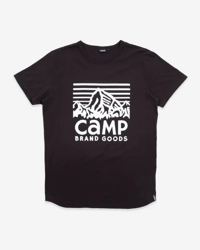 Heritage Logo Curved Hem T-Shirt sold by Camp Brand Goods